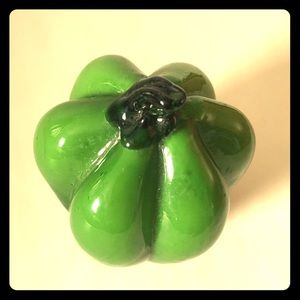 Blown glass pumpkin 🎃 green and good condition